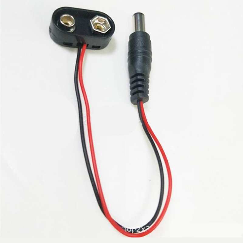 9V battery buckle power connection cable With 5.5*2.1 DC Plug T Type
