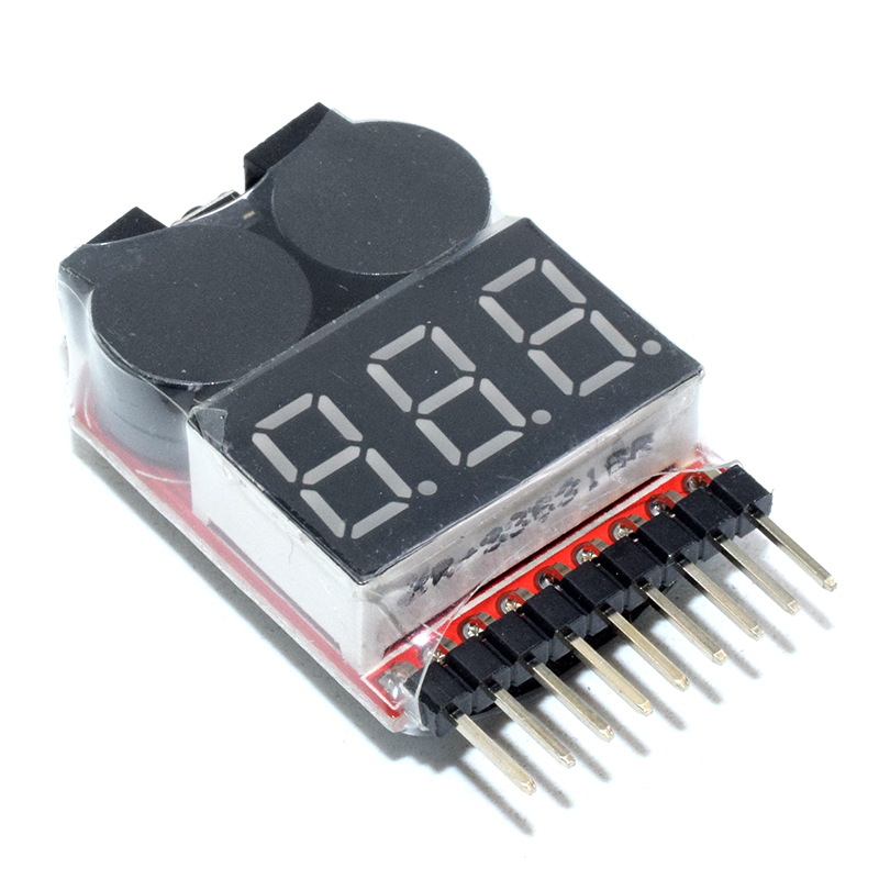 1-8S latest combo battery monitor, BB ring low pressure alarm, electric display, dual-function P309