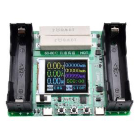 2 Battery Tester With LCD Display Screen Type / 18650 Lithium Battery Capacity Tester Module MAh MWh Digital Four Batteries 18650 Battery Power Detector Tester Module Type-C