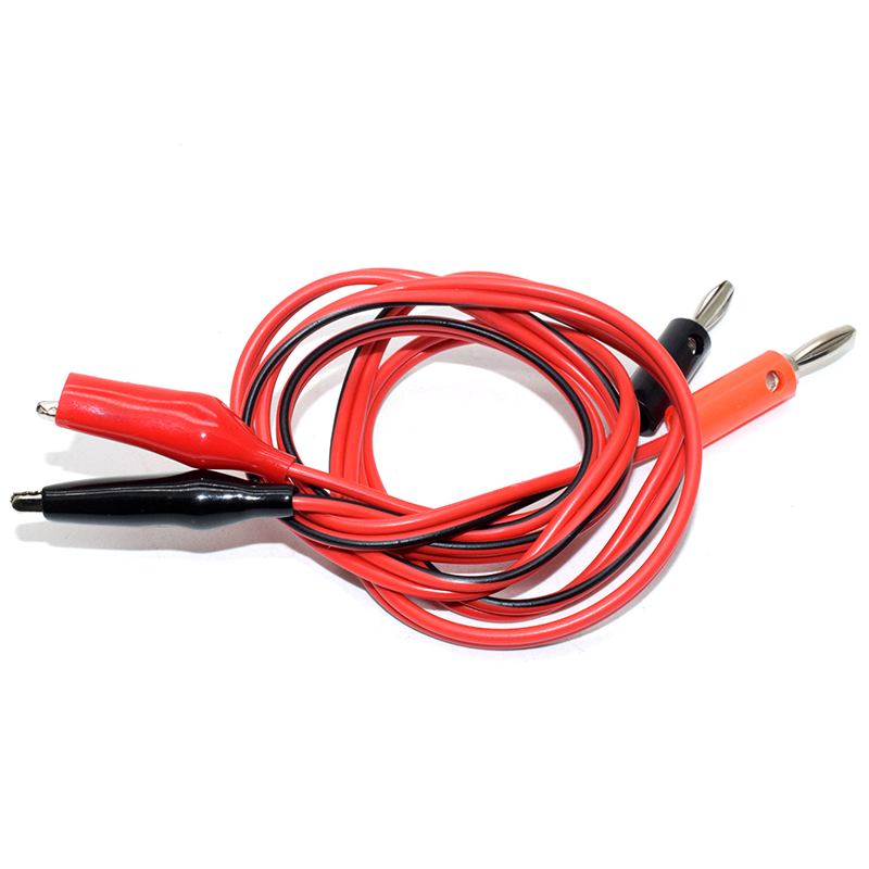Large Alligator to Banana Test Lead Cable Set 100CM