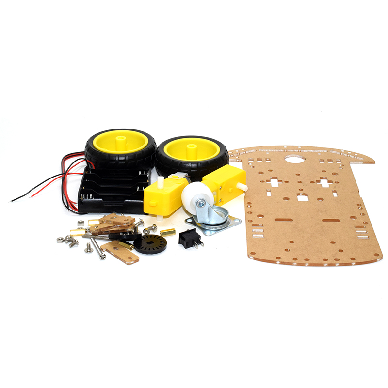 Smart car chassis tracing car with belt encoder battery holder