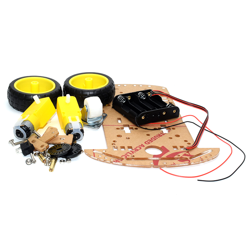 Smart car chassis tracing car with belt encoder and strong magneto