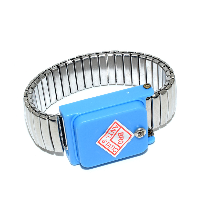 Elastic Silver Tone Alloy Anti Static Grounding Wrist Strap Belt