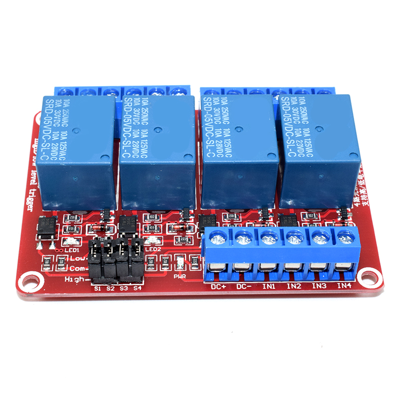 4 Channel 5V relay with Optcoupter , each Channel can cutover high/low Level
