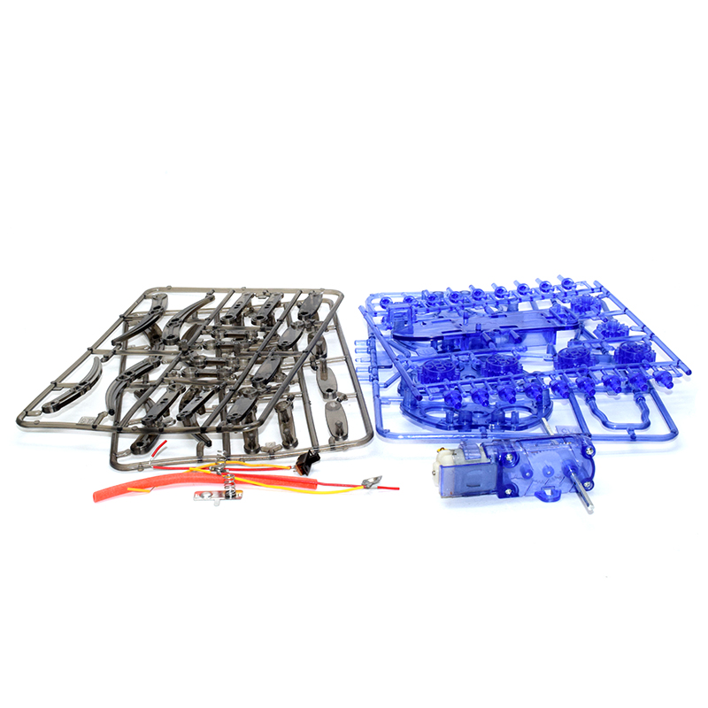 puzzle assembling electric crawling spider robot
